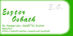 eszter osbath business card